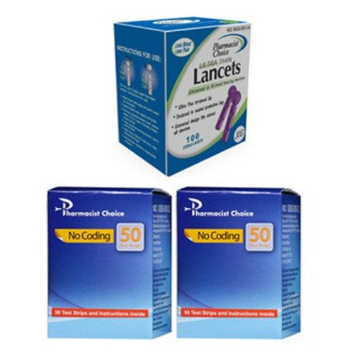 Clever Choice Voice Test Strips Strips 100 [+] Lancets 100 Ct For Glucose Care
