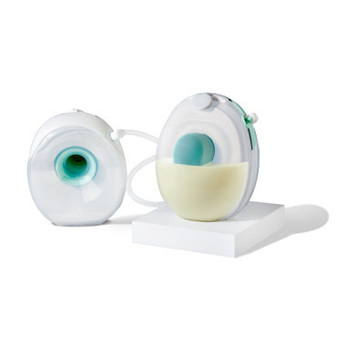 Willow Sync wearable double breast pump with hospital-grade suction on white background