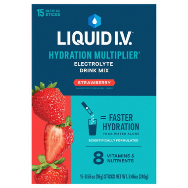 Liquid I.V. electrolyte drink mix in Strawberry flavor