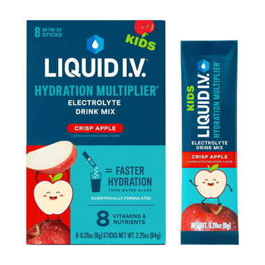 Liquid I.V. kids electrolyte drink mix in Crisp Apple flavor