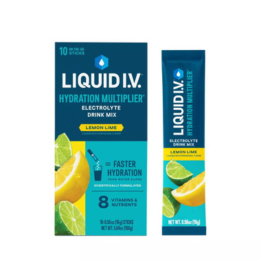 Liquid I.V. electrolyte drink mix in Lemon Lime flavor