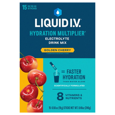 Liquid I.V. mix with essential electrolytes and B vitamins