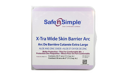 Safe N Simple 2" X-Tra Wide Skin Barrier Arcs with Aloe packaging