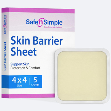 Safe N Simple 4x4 skin barrier sheet packaging