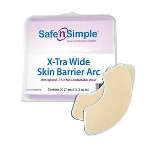 Safe N Simple X-Tra Wide Skin Barrier Arcs 2" packaging