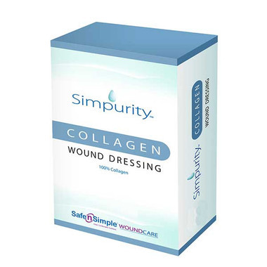 Safe N' Simple Simpurity Collagen Wound Dressing Powder in a sterile 1g pack