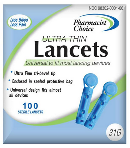 Pharmacist Choice Twist Top Lancets 31G