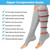 Overt Compression Zipper Socks - Knee High Zip, Open Toe & Solid Color Socks for Leg Support & Pain Relief - Gray Overt Compression Zipper Socks - Knee High Zip, Open Toe & Solid Color Socks for Leg Support & Pain Relief - Gray