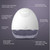 Elvie app on smartphone showing real-time milk monitoring and pumping history