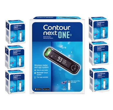 Contour Next 300 Strips with Next One Bluetooth Blood Glucose Monitoring Kit