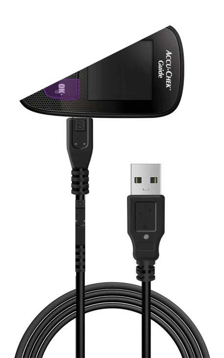 Accu-Chek Guide Meter USB Data Cable front view
