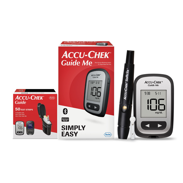 Accu-ChekGuide Me meter with Guide 50 Test Strip Accu-ChekGuide Me meter with Guide 50 Test Strip