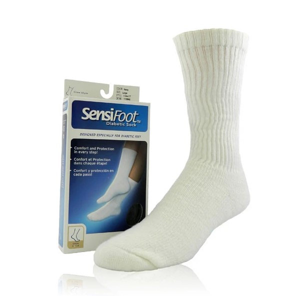 JOBST Sensifoot Crew Closed Toe White MD - JOBST-110837