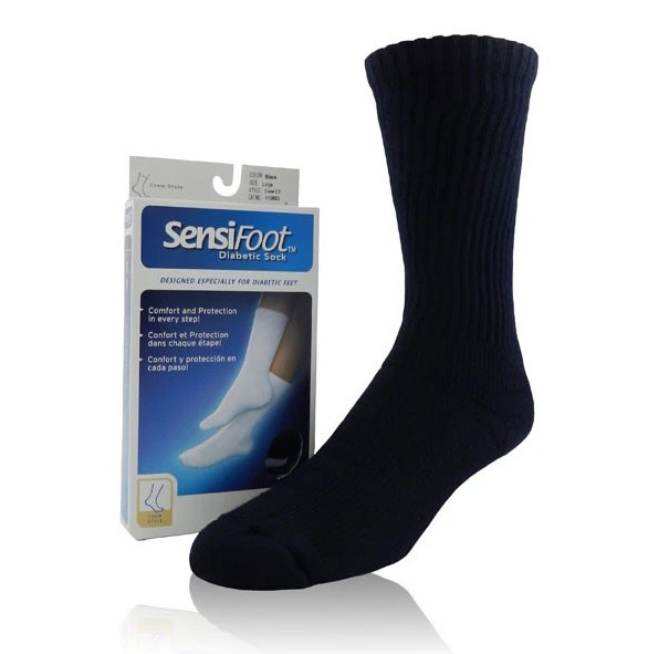 JOBST Sensifoot Crew Closed Toe Black XL - JOBST-110854