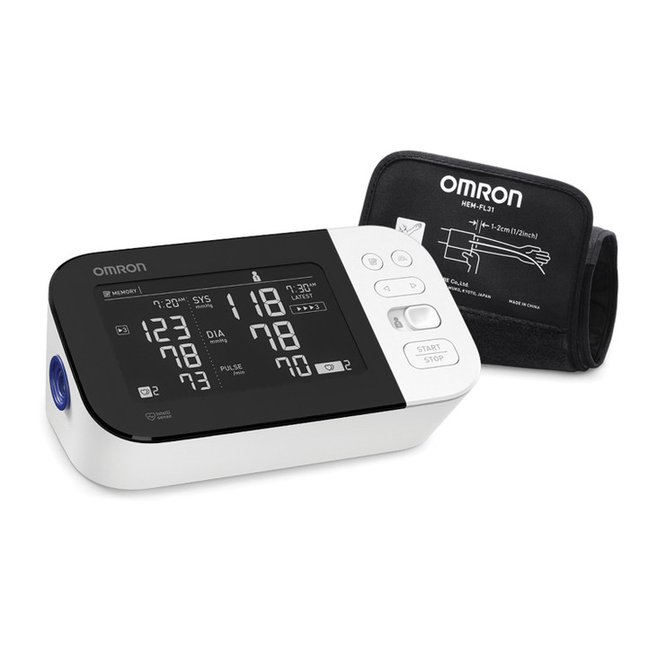Omron+ 1 Digital Blood Pressure Monitoring Unit - Tube Pocket size, Large Cuff - BP7450