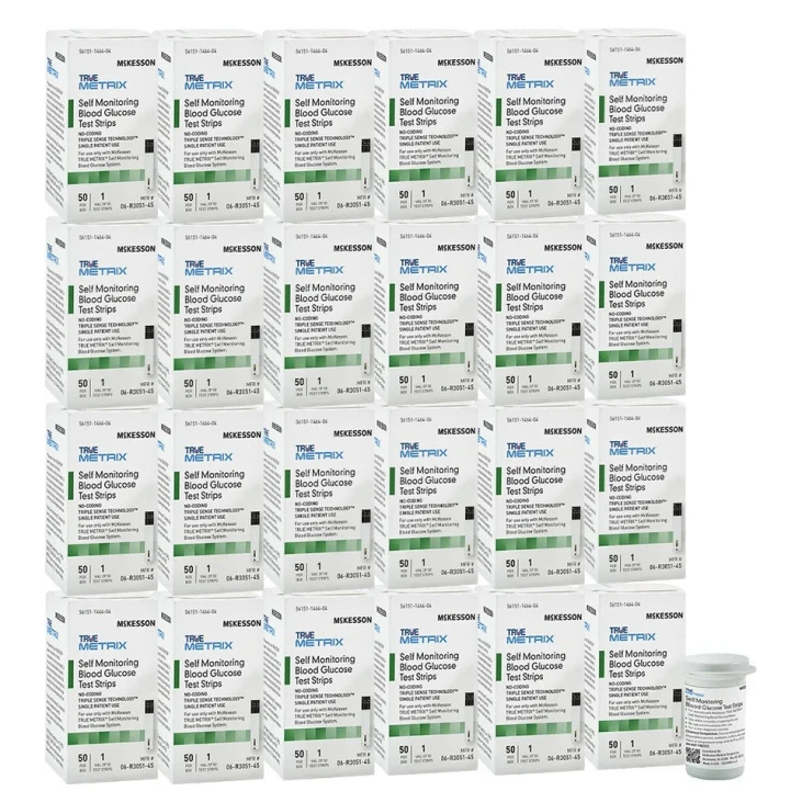 McKesson True Metrix Blood Glucose Test Strips 24 x 50 [1200 strips]