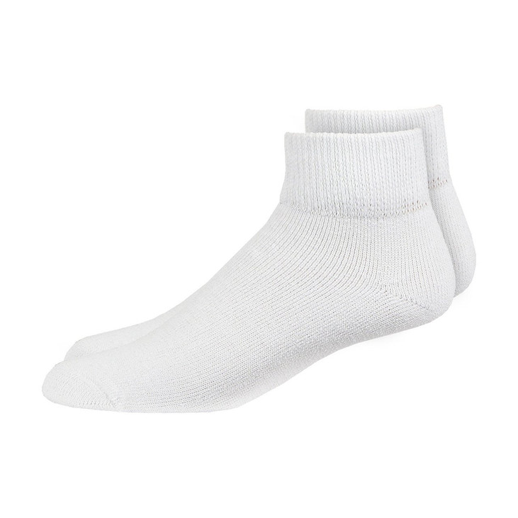 Overt Diabetic Cotton Blend Ankle Socks for Optimal Circulatory Flow, White 3 Pairs - Size 10-13 By Curative Diagnostics Overt Diabetic Cotton Blend Ankle Socks for Optimal Circulatory Flow, White 3 Pairs - Size 10-13 By Curative Diagnostics