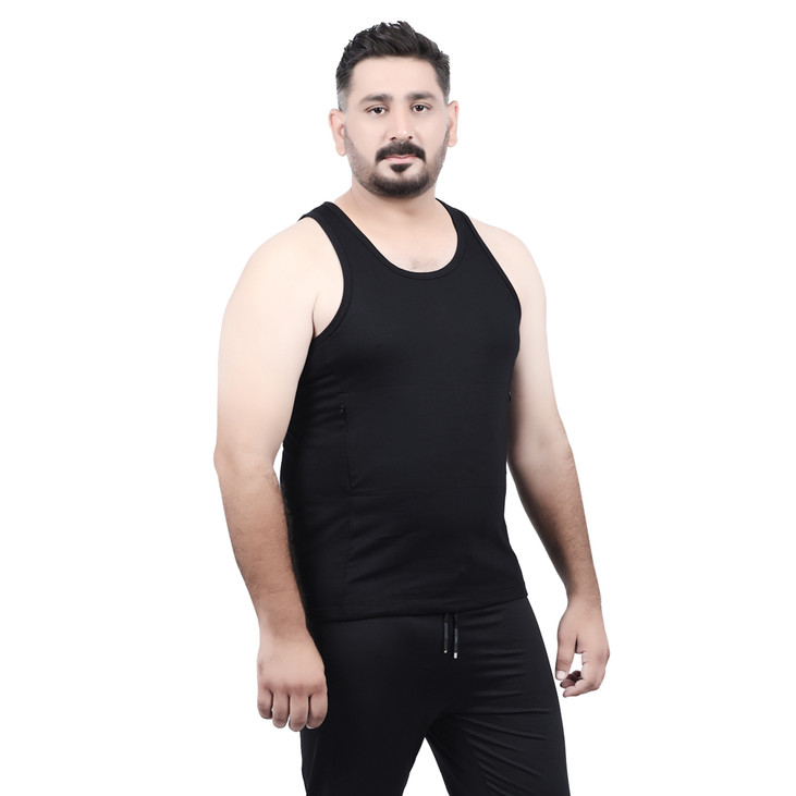 Overt Men's Work-It-Out Active Tank Top with Special Pockets for Insulin Pump Users