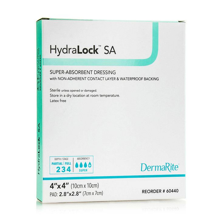 Hydralock SA Superabsorbent Dressing, 4" X 4" Hydralock SA Superabsorbent Dressing, 4" X 4"