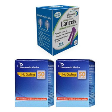Clever Choice Voice Test Strips Strips 100 [+] Lancets 100 Ct For Glucose Care