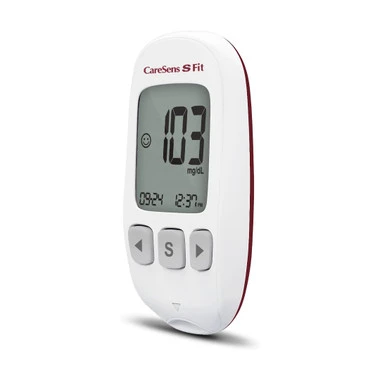 CareSens Fit S Blood Glucose Monitoring System with meter, case, lancing device and lancets – complete testing kit
