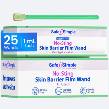 Safe N Simple No-Sting Skin Barrier Swab Stick packaging