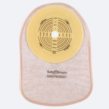 Safe N Simple 8" Closed One-Piece Pouch Beige with Filter packaging