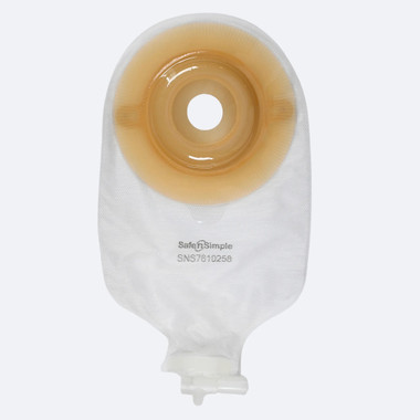 Safe N Simple 9" Convex Urostomy Pouch 1" Precut packaging