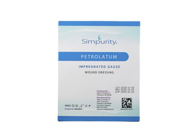 Safe N' Simple petrolatum gauze showcasing its 3x9 strip size