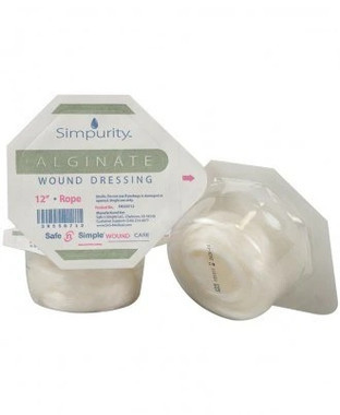 Safe N' Simple Simpurity Alginate Rope Wound Dressing in sterile packaging