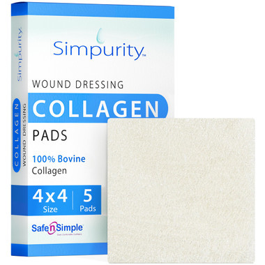 Safe n' Simple Simpurity Collagen Wound Dressing in sterile packaging