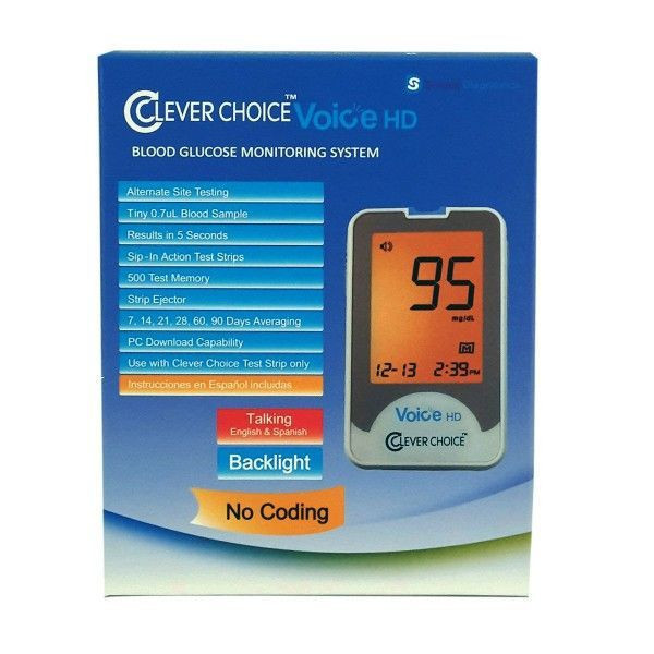 Clever Choice Auto-Code Voice HD Blood Glucose Monitoring System