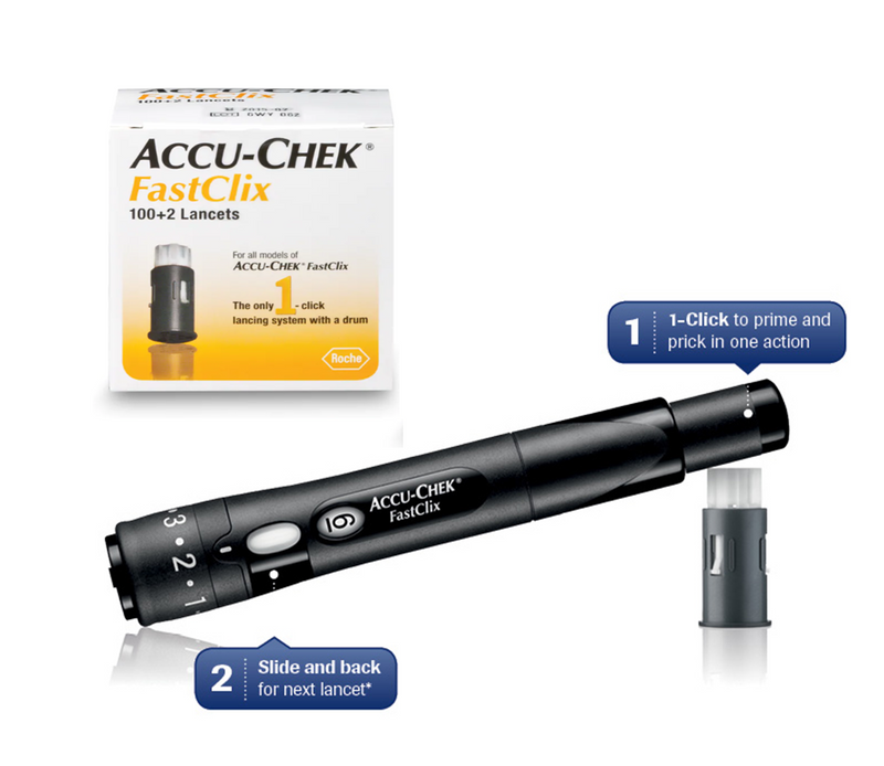 Accu-Chek FastClix Lancets Device and 102 lancets Accu-Chek FastClix Lancets Device and 102 lancets