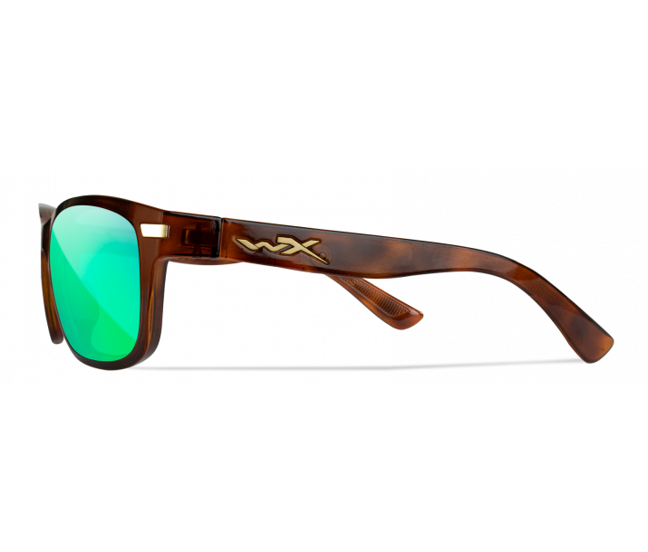 Wiley X Helix Captivate Polarised Green Mirror Lens w/ Gloss Demi