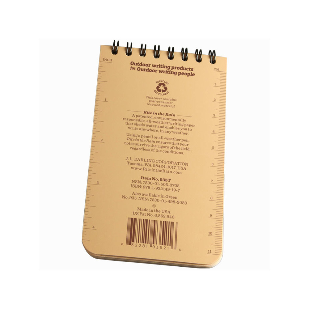 935T Tactical Pocket Notebook Tan Frontline Safety Australia