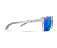 Wiley X Alfa | Captivate Polarised Blue Mirror Lens w/Gloss Clear Crystal Frame