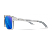 Wiley X Alfa | Captivate Polarised Blue Mirror Lens w/Gloss Clear Crystal Frame