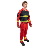 CPX Tactical Pants FR RIPSTOP Red Hi-Vis Yellow