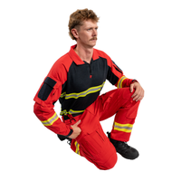 CPX Tactical Pants FR RIPSTOP Red Hi-Vis Yellow