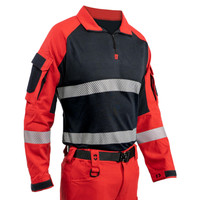 CPX Tactical Shirt FR Ripstop Red Hi-Vis Silver