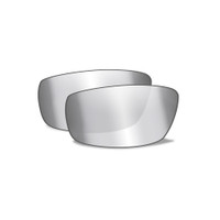 Wiley X Brick | Silver Flash Lens w/ Crystal Metallic Frame