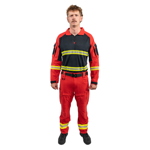CPX Tactical Pants FR RIPSTOP Red Hi-Vis Yellow