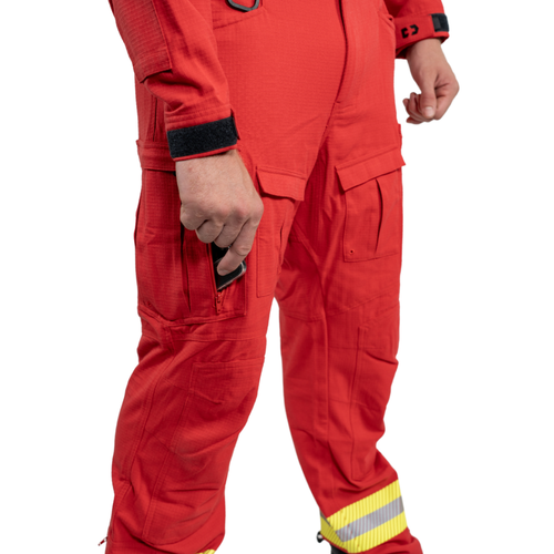 CPX Tactical Pants FR RIPSTOP Red Hi-Vis Yellow