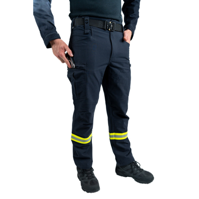 HPX Station ESO Pant FR Navy Hi-Vis Yellow