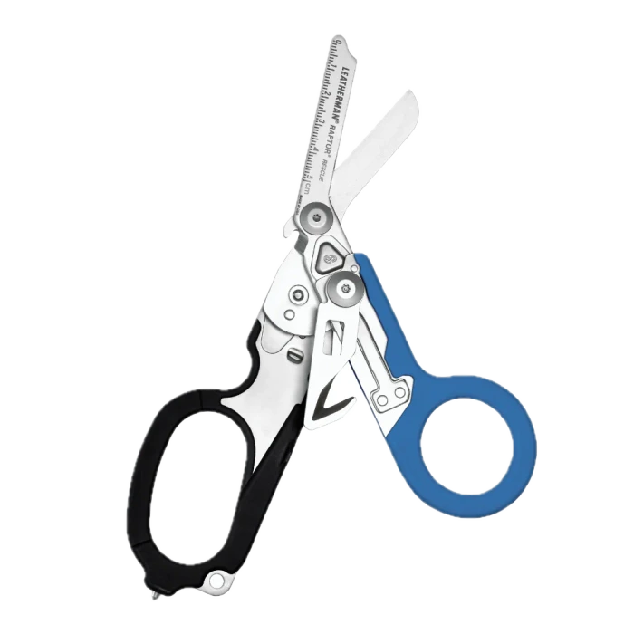 Leatherman | Raptor Rescue, Blue and black W/ Utility Holster, YL833066, Glass breaker, strap cutter, rescue tool