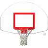 Gared White Fan-Shaped Steel Backboard with Target