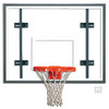 Gared 54 Inch Auxilliary Rectangular Glass Backboard with Steel Frame