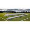 Gared Low Rise Bleachers - Three Row, Single Foot Plank