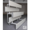 Gared Low Rise Tip-N-Roll Bleachers - Three Row, Double Foot Plank