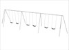 SportsPlay Primary Tripod Swing Set - Six Swings